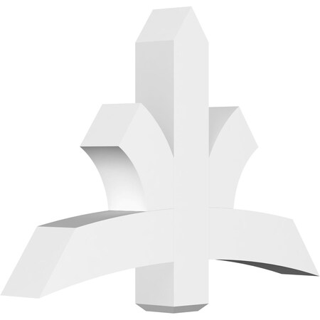 Ekena Millwork Davenport Architectural Grade PVC Gable Bracket, 48"W x 32"H x 6"D x 6"F, 16/12 Pitch GBP048X32X0606DAV00